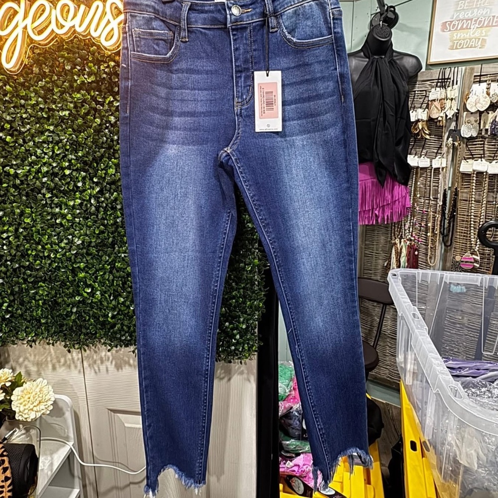 Jelly Jeans- Chew Hem Stretch Skinny Jeans